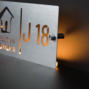 Nomor Rumah Stainless Sederhana