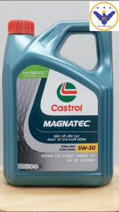 Dầu nhớt ô tô tổng hợp toàn phần Castrol Magnatec 5W-30 API SP/CF Can 4L+ Lọc nhớt Mitsubishi-mahle OC1643