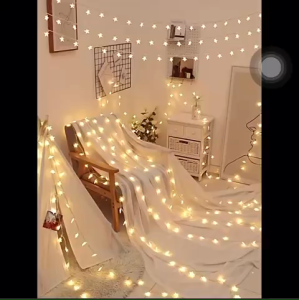 (Xài Pin AA) Dây Đèn Led Trang Trí Cherry Ball Bóng Tròn Màu Vàng Nắng Trang Trí Phòng Ngủ Quán Cà Phê Lung Linh