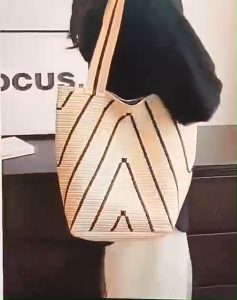 กระเป๋าถักผู้หญิง | กระเป๋าสะพายแฟชั่นลำลองความจุข วัสดุ ถักผู้หญิง