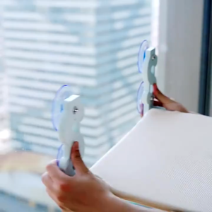 HP302เปลญวนหน้าต่างแมวพับได้กรอบโลหะไร้สายพับหน้าต่างแมวคอนที่นอนแมวพร้อมถ้วยดูดแรง 4 อัน