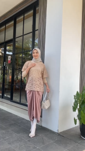 Emran Batik - Atasan Brokat Cape Outer Keyla Outfit Kondangan Kekinian