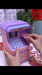 Electronic Bank Safe Box Money Password Boxes For Children Digital Coins Cash Saving Safe Deposit Mini ATM Machine Toy Kids Gift