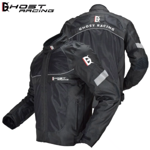 Original Ghost Racing Riding Jacket Motor Water Resistance Jacket Motorcycle with Full Protective Padding Motor Jaket