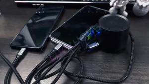 Kabel Data Fast Charging 100W 3 in 1 USB to Lightning Micro Type C Kabel Data 3 in 1 Fast Charging HP Type C Kepala Charger Fast Charger Type C 120CM Quick Charger 3A