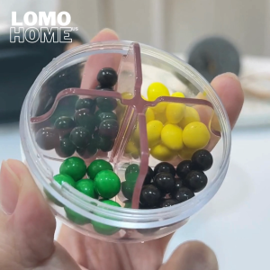 Hộp đựng vitamin collagen thuốc kẹo LOMO trong suốt thiết kế 4 ngăn chống ẩm nhỏ gọn siêu kín tiện dụng