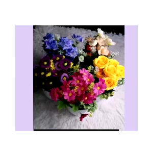 MPPT15 Pot Tanaman Hias Bunga Hias Plastik Ornamen Pot Bonsai Artificial Flower Decoration