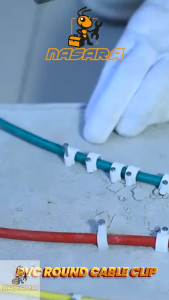 Nasara 100pcs PVC Cable Clip Wall U Clip Wire 4mm / 5mm / 6mm / 7mm / 8mm / 9mm / 10mm / 12mm / 14mm / 18mm / 20mm / Klip Paku