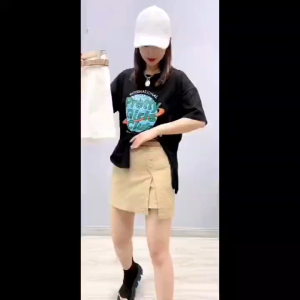 Women High Waisted Short Pants Skirt Korean Style Casual Elastic Waist Shorts