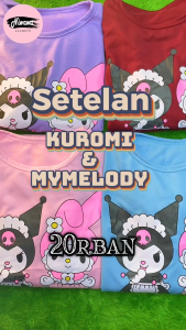 Setelan Baju Anak Kuromi & My Melody / usia 3-12 TAHUN