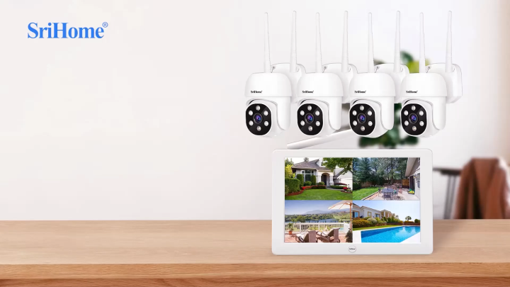 SriHome NVS009 wifi NVR Kit Security Camera Inch LCD Screen