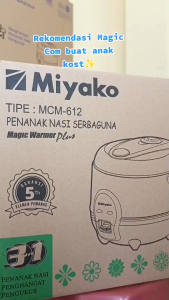 Miyako Rice Cooker / Magic Com 1.2 Liter 3 in 1 - MCM612 - FREE ONGKIR Jabodetabek