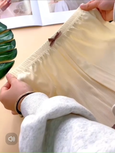 Quần đùi nữ ống rộng Quần short thun gân mặc nhà mặc ngủ phối viền ren