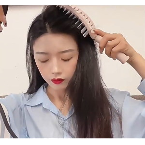 Lược chải tóc tạo mát xa da đầu dẻo dai thiết kế vòng cung làm xoăn phồng dễ dàng bọc đầu gỡ rối tóc hiệu quả-NIEVE