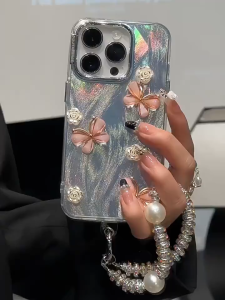 Vivo V30 V29 V27 5G Case Vivo V30 V27 Pro Cute butterfly Shockproof Case Sparkling Feather lines 3D Three-dimensional rose Phone Case Anti Fingerprint Back Cover for girls students woman