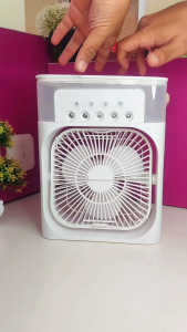 Basike 3 in 1 USB พัดลมไอเย็น แอร์พกพา พัดลมไอน้ำ เครื่องทำความเย็น Air mini ขนาดเล็ก