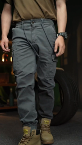 Quần Jogger túi hộp TSstore95 vải kaki hàn dày dặn túi hộp đôi đóng khuy có nắp túi 4 màu-tsstore95