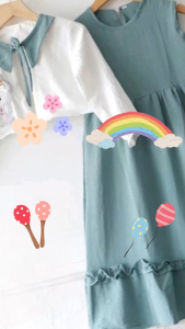 Fshion Muslim Dress anak terbaru 2024-Mashia Set Kids crinckle airflow.Dress anak prempuan kekinian