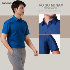 Áo Sơ Mi Nam Sadoga Thông Thoáng Thoải Mái Thấm Hút Nhanh Khô 370NT