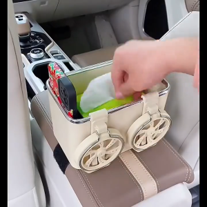 Kotak Penyimpanan Tisu Dengan Cup Holder Untuk Interior Mobil