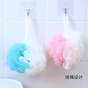 Bông Tắm Massage Vải Lưới Bọt Biển & Gai Cao Cấp Tạo Bọt Mềm Mại Làm Sạch Da (giao màu ngẫu nhiên)