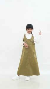 SOLA - Overall Rok Anak Bahan American Drill/Jumpsuit Anak Perempuan