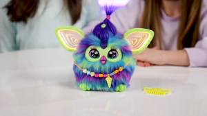 Furby Galaxy Edition Glow in the Dark 15 Fashion Accessories Interactive Plush Toys for 6 Year Old Girls & Boys & Up Voice Activated Animatronic
