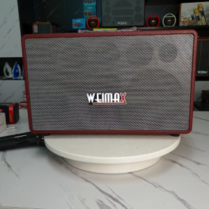 Loa Karaoke xách tay WEIMAX T-216 | Công suất 750W Bluetooth 5.0 2 Bass 16cm Pin 6h Thiết kế 9 đường tiếng chống hú và chống nhiễu kèm 2 micro không dây chính Hãng - Bảo hành 12 tháng