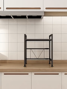 🇸🇬 Ready Stock Microwave Rack Adjustable Oven Shelf Kitchen Countertop Organiser Storage Oven Stand Toaster Telescopic