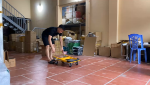 Xe Kéo TOSHIDO Sàn Thép NHẬP KHẨU Tải Trọng 250KG (Siêu Bền)