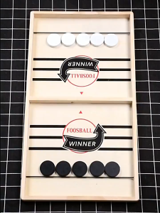 [Beatriz] Wooden Sling Puck Board Game Bouncing Hockey Fast Sling Puck Super Winner Foosball Table For Kids