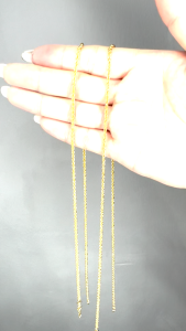 Rantai Leher Emas Bangkok 24k Tali Pintal 916 Perempuan Emas korea Gold Plated Jewelry Necklace