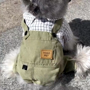 【Get the Perfect Fit】 Whisker Dog Jumpsuit Puppy clothes pet clothes cat clothes dog clothes spring-summer-autumn breathable pet four-legged clothes pet overalls