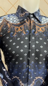 Couple batik kemeja lengan panjang include manset dan outer