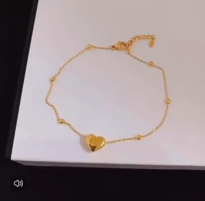 SET KALUNG DAN GELANG TITANIUM WANITA TERBARU LIONTIN LOVE JEDAR ANTI LUNTUR DAN ANTI KARAT TERLARIS