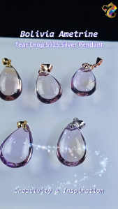 Collection Grade Bolivia Ametrine Tear Drop S925 Silver Pendant