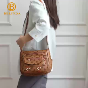 Moys Viella PU Leather Sling Bag for Woman Adjustable Strap Heart Front Design Crossbody Bag