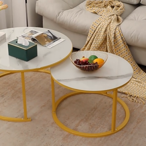 L&Q โต๊ะ โต๊ะกาแฟ โต๊ะกลาง  โต๊ะโซฟา สองโต๊ะ 50cm+70cm สามารถเลือกสีได้