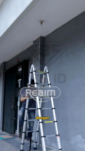 REAIM Tangga Teleskopik Multifungsi Aluminium Tangga Lipat 3.4-5.0M Telescopic Ladder