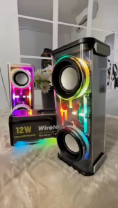 Lenyes S220 Surround Speaker Bluetooth PC Soundbar Wired and Wireless Bluetooth Speaker USB Powered Soundbar for TV Pc Laptop Gaming Home Theater Surround Audio System\nLenyes S842 18W Wireless Bluetooth 5.3 Transparan RGB LED Light TWS Portable FM Radio Soundbar Speaker Portable Long Stereo Sound Bar For Computer Laptop PC TV Gaming 3D Surround Subwoofer Soundbar Speakers