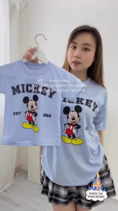 CAROTYLES S Kaos Couple Keluarga Motif Mcky Fantasy Wanita Lengan Pendek Katun
