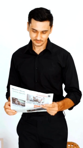 Kemeja Formal Pria BOSS Kemeja Polos Pria Lengan Panjang Hitam Slimfit