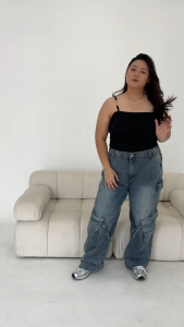 CELANA JEANS WANITA DORE CARGO JEANS -SYS CLOTHIER