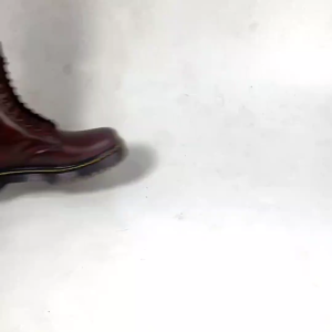 Athar - Spektawoy Sepatu Boots Kulit Pria 10 Hole Burgundy Black