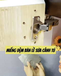 Miếng thép sửa bản lề tủ dày 0.7mmmiếng sửa bản lề tủ tấm thép sửa bản lề