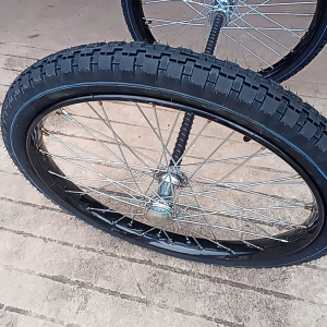 ล้อรถเข็น รถเข็นสาลี่ ล้อรถน้ำ ล้อใหญ่ 26*2 1/2 ประกอบชุดพร้อมใช้งาน "โครตถึกและทน"