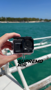 Supremo Air 5K Action Camera - Black Ultra HD & 64MP Photos IP68 Professional Waterproof Case