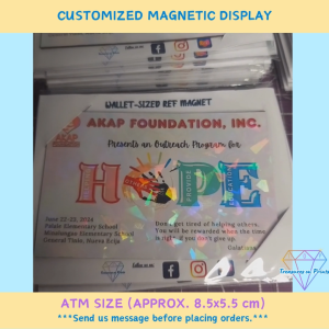 Customized Ref Magnet Souvenirs or Giveaways | Events | Birthday | Wedding | Christening | Magnetic Display | Fridge