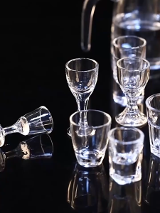 Liquor Divider Wine Decanter Red Wine Fair Mug Measuring Cup Crystal Glass White Liquor Jug Jigger Shot Glass Suit 100ml Gold Foil