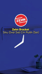 Zehn Bracket Siku Oval 5x6 Cm Putih (Set)